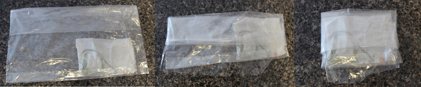 Folding a baggie humidifier