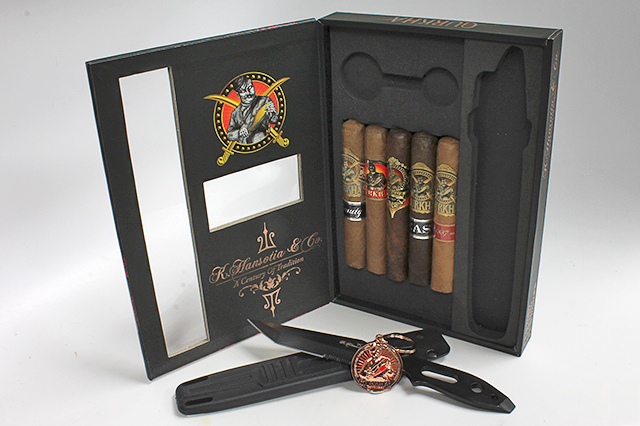 gurkha gift set with knife keychain cigars 1
