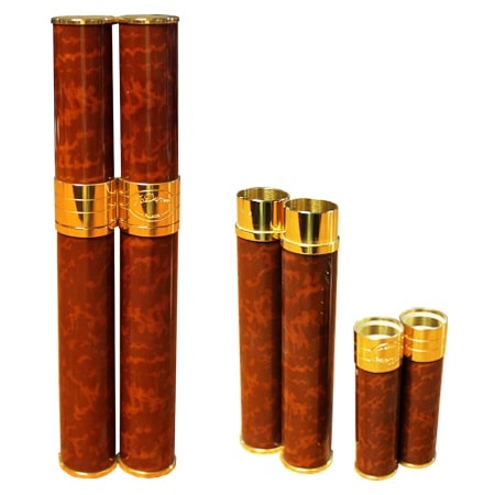 St Dupont double burl tube cigar holder