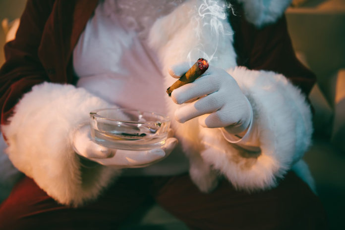 santa smoking a cigar 2