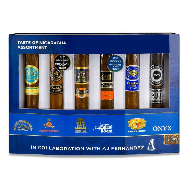 taste of nicaragua assortment by aj fernandez natural box of 6