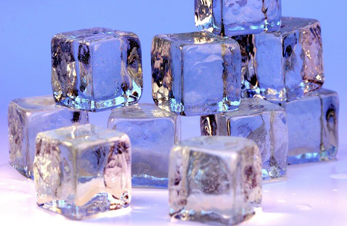 transparent ice cubes drinks